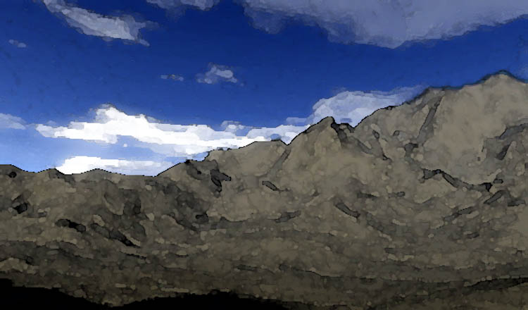 View from 93, watercolor by Melissa B. Gutierrez.